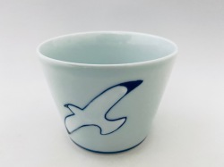 カモメそば猪口(特大) しん窯青花匠