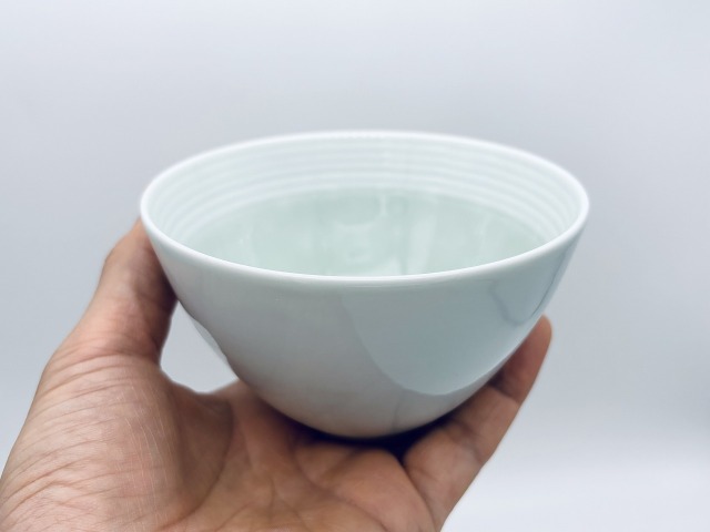 渕しのぎ掛け分け青磁碗(小) しん窯青花匠 限定商品