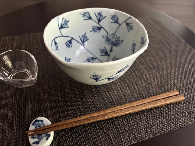 花唐草四角丼(中)