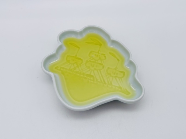 帆船 刻の小皿