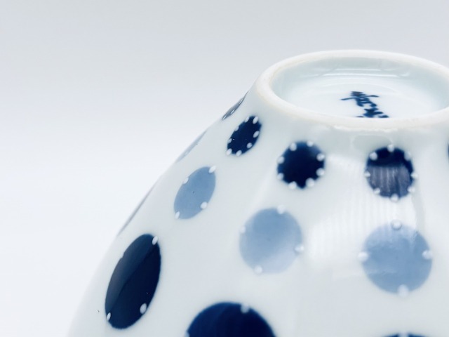 渕しのぎ水玉碗(大) しん窯青花匠 限定商品