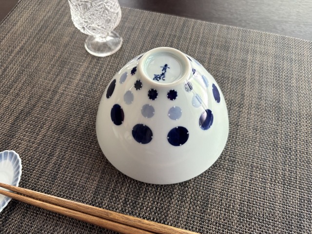 渕しのぎ水玉碗(大) しん窯青花匠 限定商品