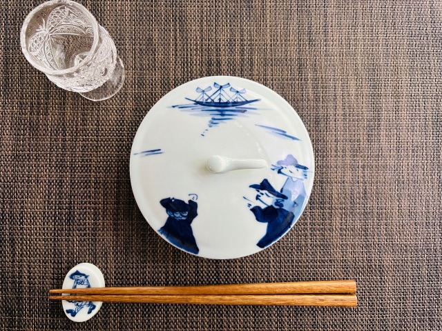 異人群蓋物 しん窯青花 限定商品