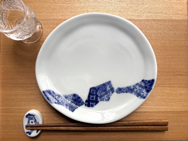 地文づくし切高台銘々皿