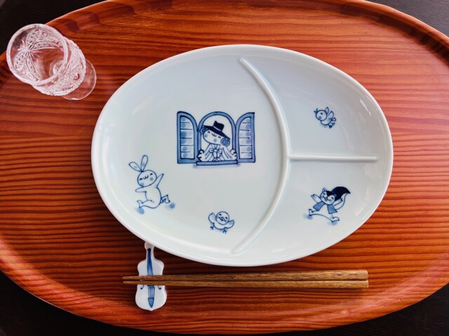 マント異人仕切皿