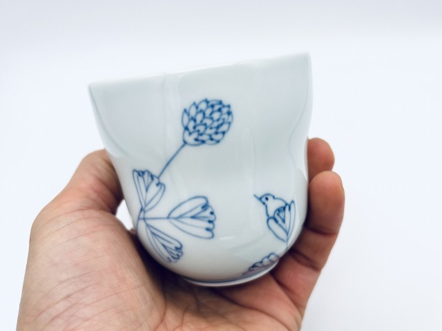 野いちご瓢型湯呑しん窯青花匠