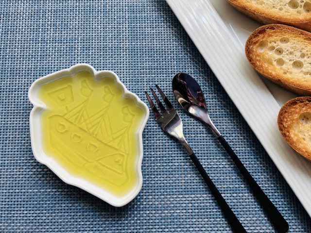 オランダ船 刻の小皿