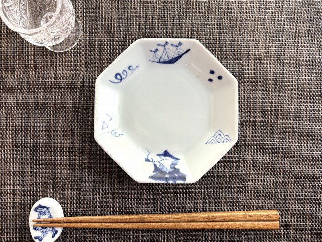 パイプ異人正八角銘々皿