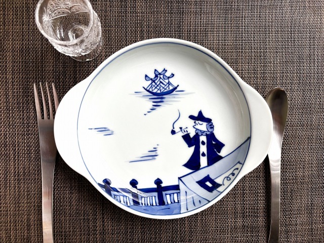 便り異人耳付皿(小)