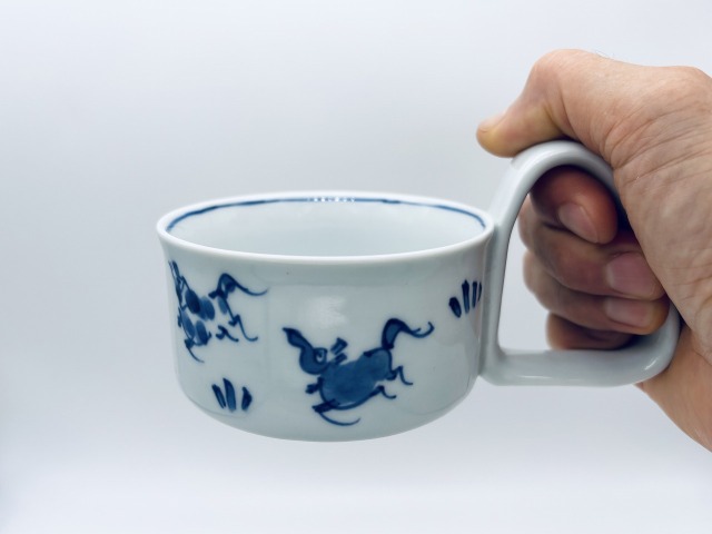 馬絵倒れにくいスープカップ(小)