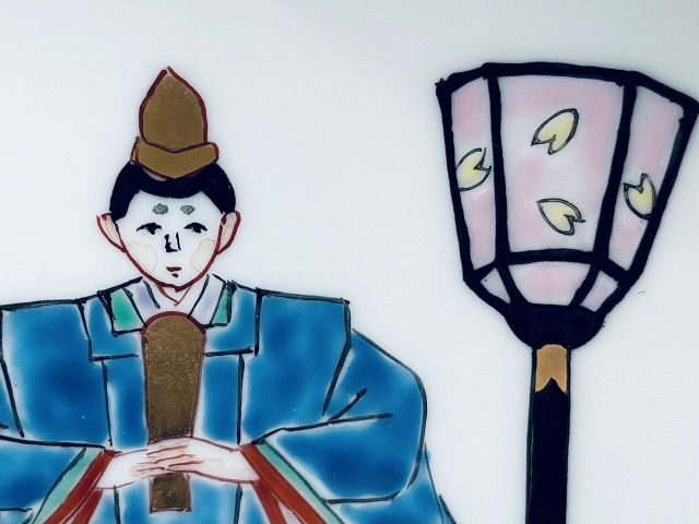 ひな人形舟型絵皿