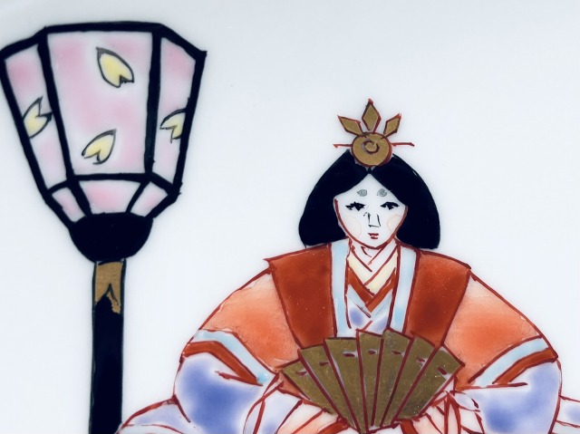 ひな人形舟型絵皿