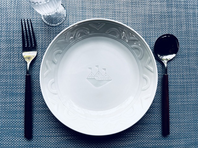 陽刻VOC帆船丸鉢